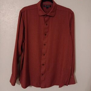 Cremieux Classics‎ Button-up Shirt # 38  Men's Sz. L  Textured Long Sleeved ...